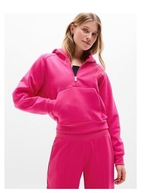 Athleta Forever Fleece 1/2 Zip Hoodie